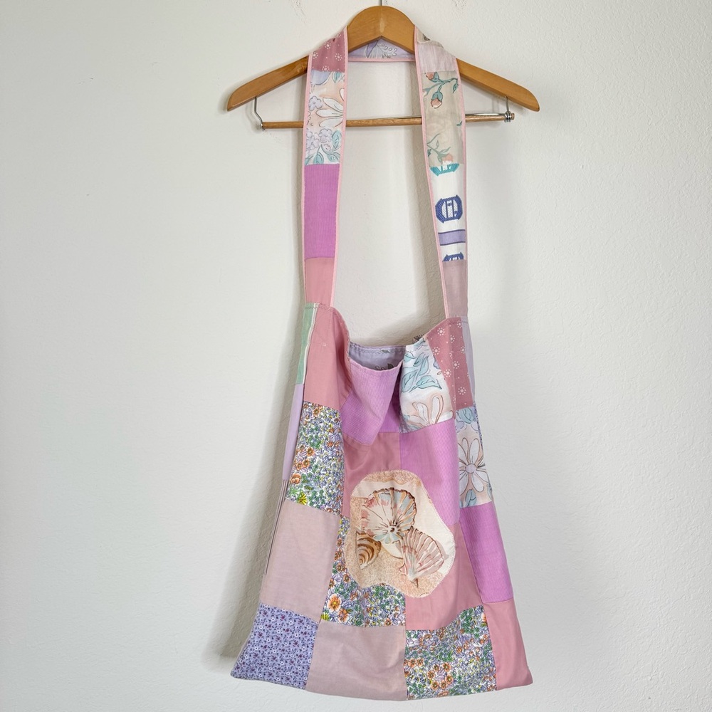 Beach Bag Patchwork Quilted Reworked - Picture 10 of 11